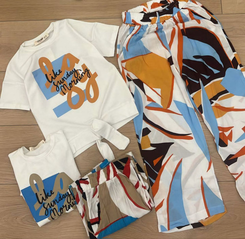تیشرت و شلوار دخترانه برند cool baby جنس ترک